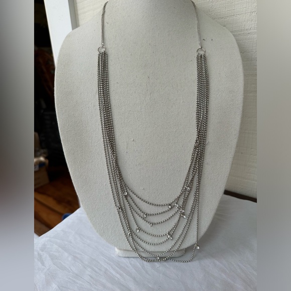 Group of four coordinating silver and gray bead necklaces - Picture 6 of 7